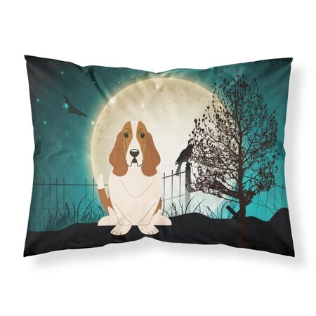 Carolines Treasures Halloween Scary Basset Hound Fabric Standard Pillowcase BB2211PILLOWCASE